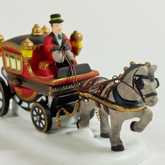 Dept 56 Royal Coach Trinket Box Hinged Horse Heritage Village 57501 Retired - Picture 8 of 10